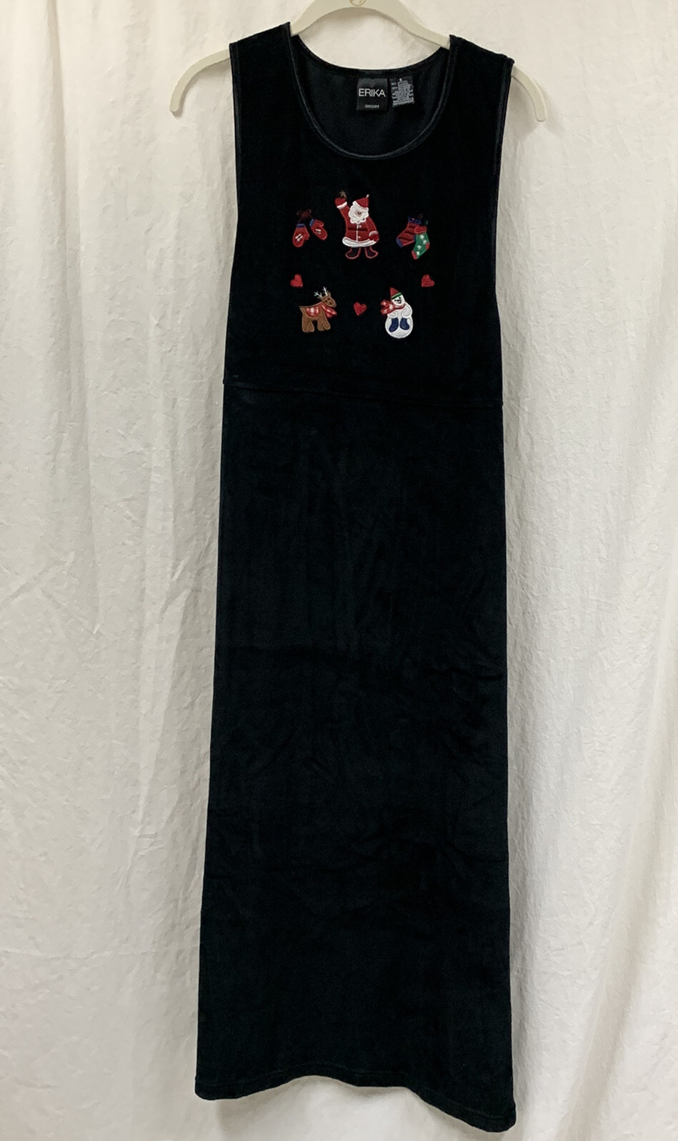 ERIKA Black Velveteen Christmas Jumper 