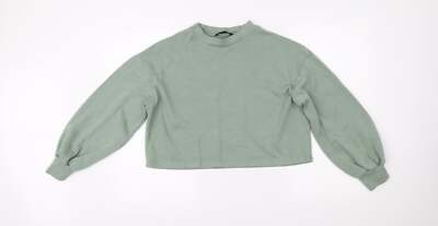 SheIn Damen Pullover grün Rundhals Baumwollmischung Größe M