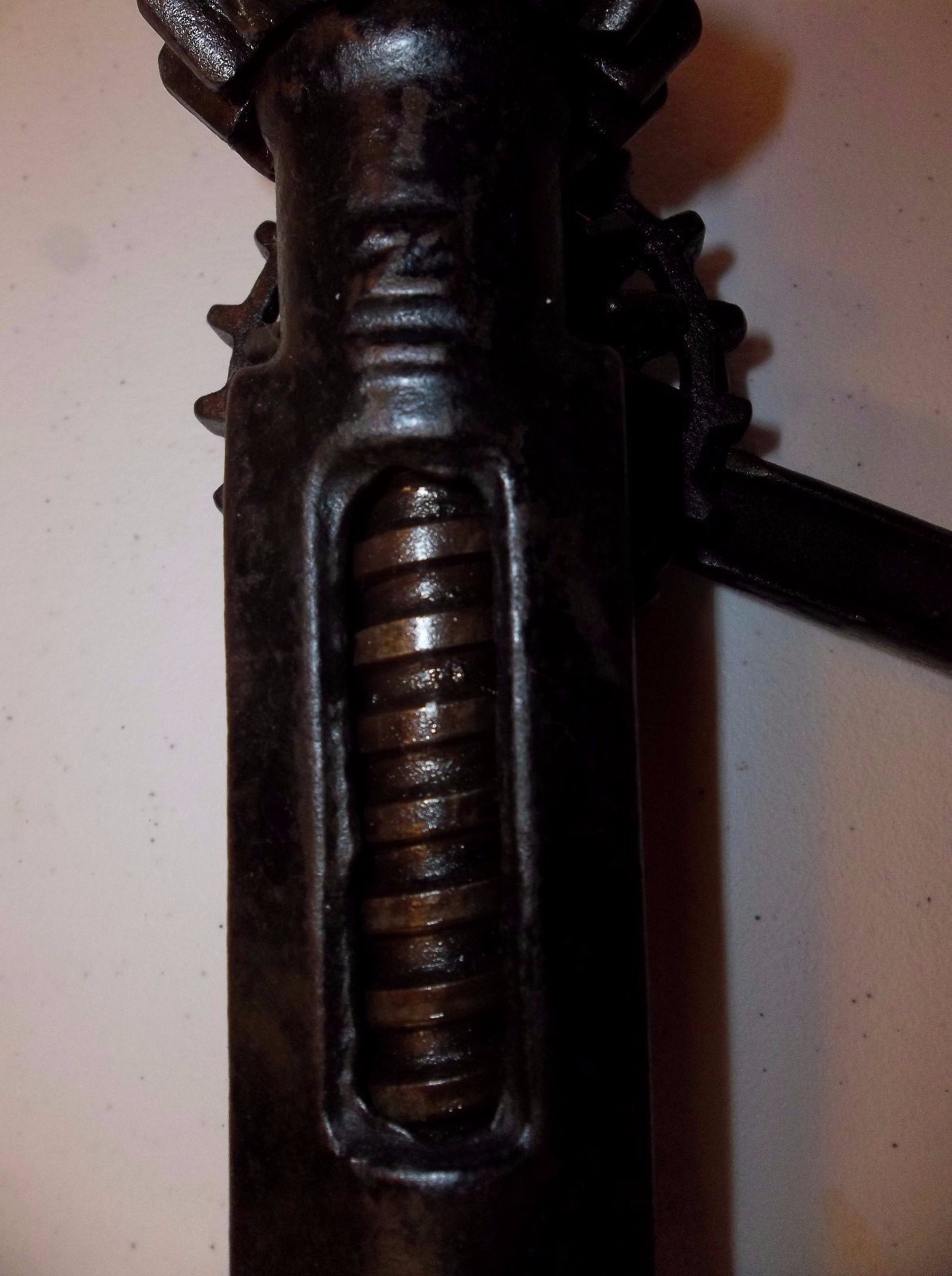 RARE Vtg Antique Cast Iron Auto Car Jack Elite MFG Co. Ashland OH 4NX