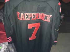 Nike Mens San Francisco 49ers Colin Kaepernick Black Captain Patch Jersey XXL