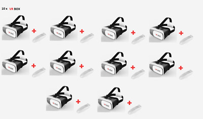 10 VR BOX 2nd Generation Virtual Reality 3D Glasses w/ Bluetooth Control lot