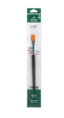 KARIERTE FOLKART EINSTRICH GOLD NYLON NUMMER 12 FLACHPINSEL 1058 KUNST HANDWERK MALEN