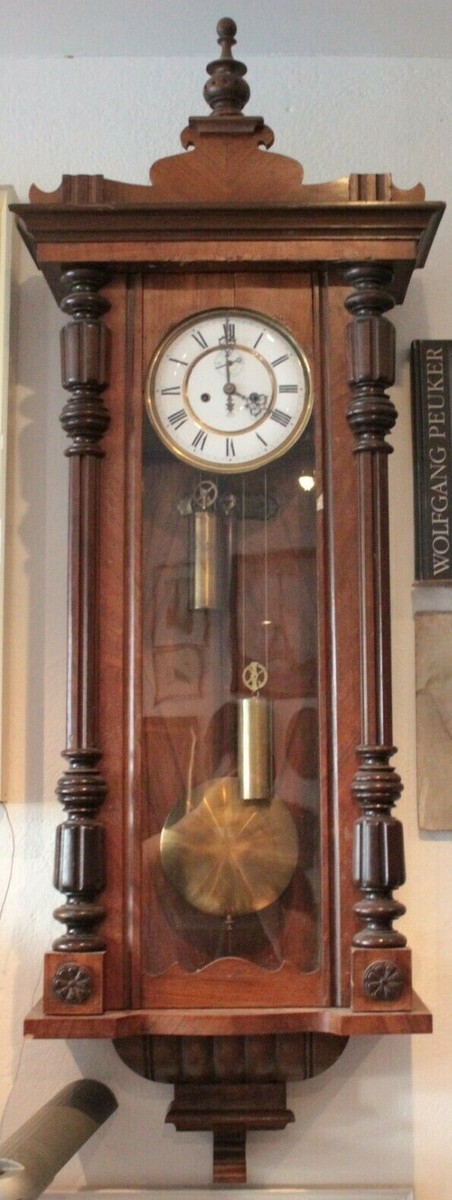 Wanduhr Gustav Becker mit echter Laufender Sekunde Gründerzeit