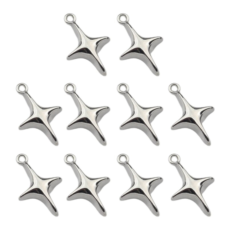 10x Jewelry Making Bead Valentines Day Awn Star Pendant Necklace Bead