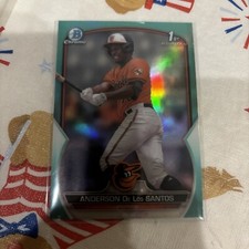 2023 Bowman Chrome ANDERSON DE LOS SANTOS 1st Aqua Refractor #’d /125 Orioles