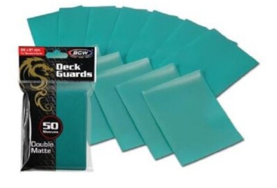 BCW TEAL Deck Guards Matte Sleeves Protector Gaming Cards PVC/Acid Free 2 Packs