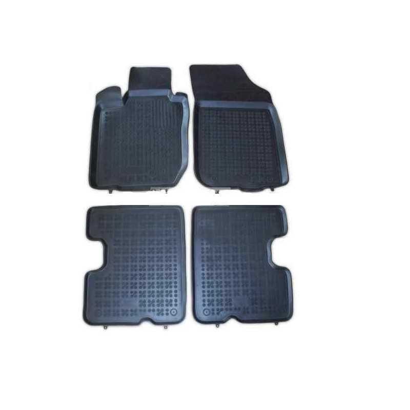 Tapis de sol pour Dacia Duster noir en caoutchouc sur mesure jeu de 4 pièces