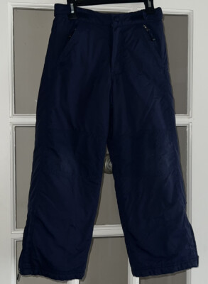 LL Bean Kids Youth Size 5-6 Navy Blue Snow Pants Childrens Winter Ski Pant EUC
