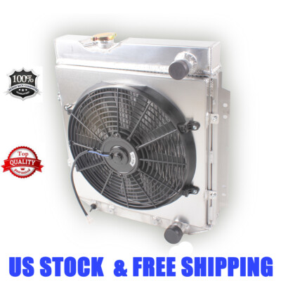 3Rows+14''Fan Radiator For 1965-66 Ford Mustang/ 1960-65 Falcon/Mercury Comet V8