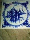 Vintage 6in X 6in Blue Holland Ceramic Tile Made In Belgium — photo 6