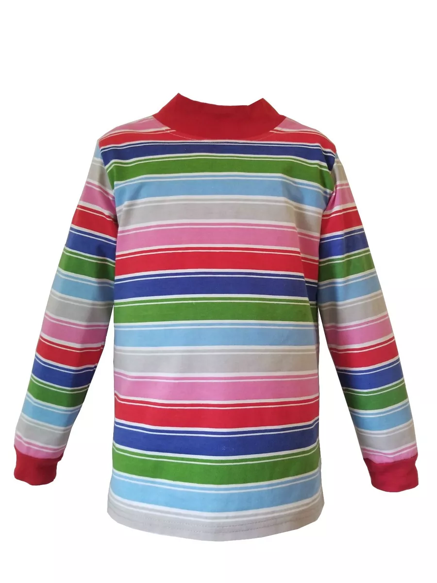 Womens Rainbow Striped Nice Guy T Shirt Cosplay Costume Chucky Clown