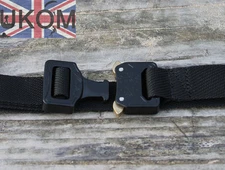 UKOM Lightweight 1" AustriAlpin Cobra Buckle Black Belt All sizes (25mm Tactica