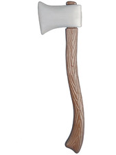 Wood Effect Axe Toy Plastic 59cm Long Hand Held Fancy Dress Viking Accessory