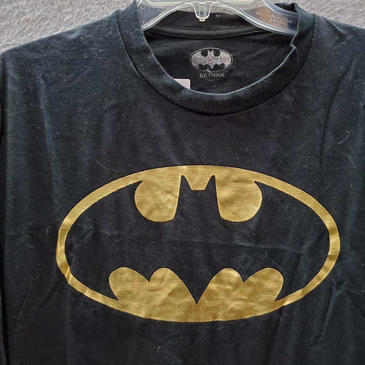 Batman Men T-Shirt XL Black Classic Bat Logo Short Sleeve Crew