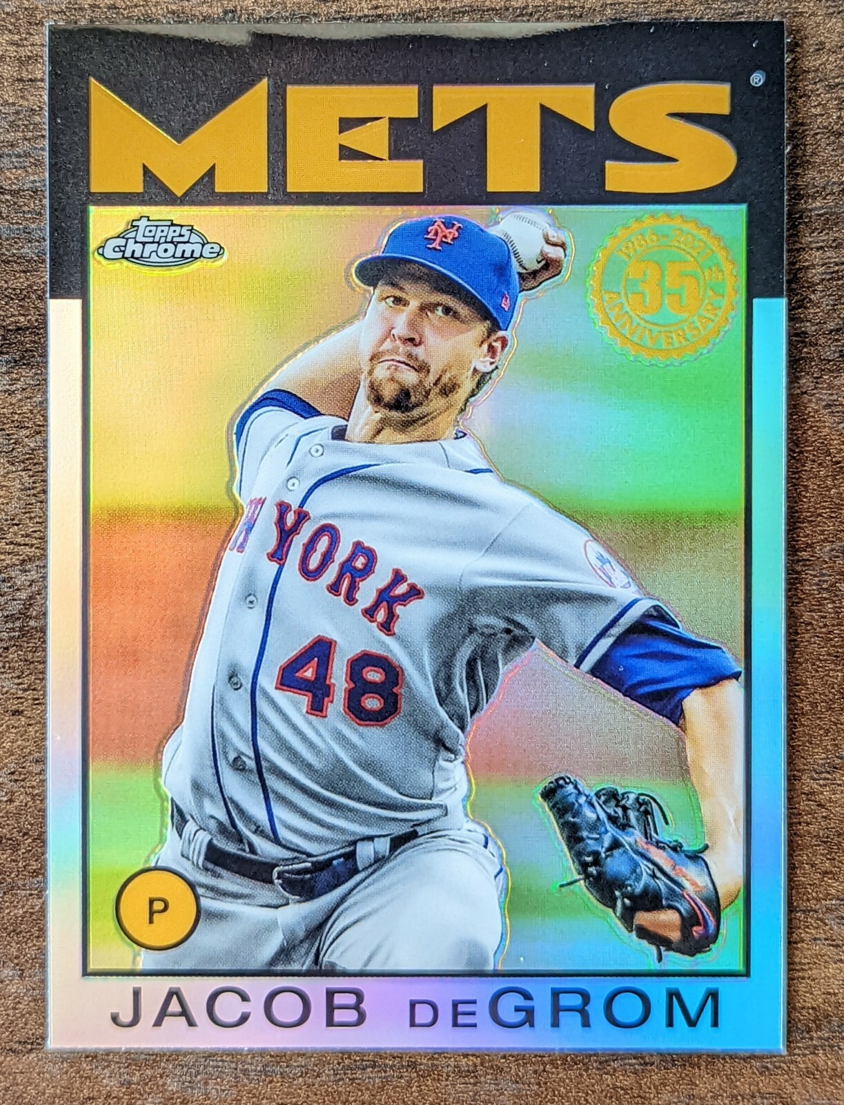 2021 Topps Chrome #86BC-23 Jacob deGrom 1986 New York Mets