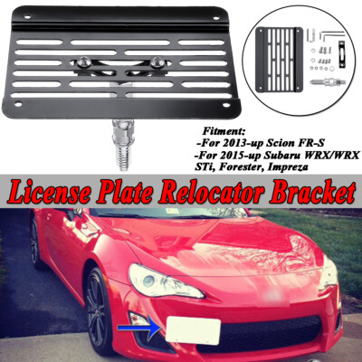 Front Bumper License Plate Tow Hook Relocator Bracket Mount For Subaru WRX STI