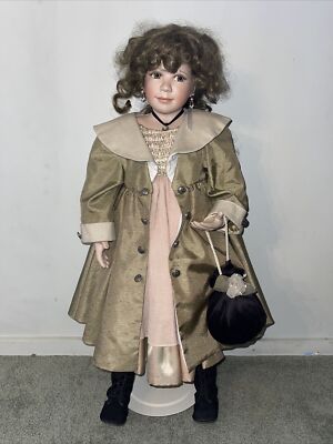 Delton Product Fine Porcelain Victorian Girl Doll 30