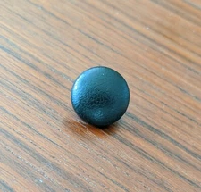 Black Leather Button w/Shank Back (pretty good for Pollock Chair)