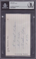 Marcelino Lopez (d.2001) Signed 3X5 Index Card 1970 Orioles Phillies Angels BAS