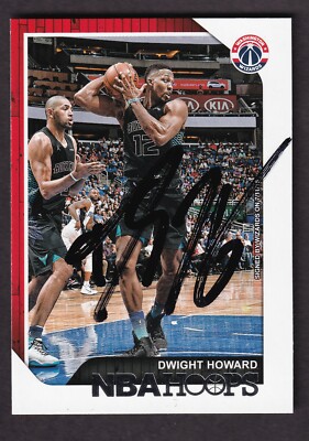 Dwight Howard Autographed 2018-19 Panini Hoops Card #99 Wizards 