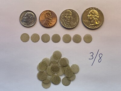 #ad 27 Count Brass Pipe Screens 3 8” 0.375” HIGHEST QUALITY USA FREE SHIPPING $3.47