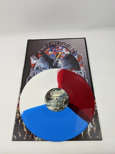 SAXON - ROCK THE NATIONS - LIMITED EDITION TRI-COLOURED VINYL 2018 BMG - Picture 10 of 11