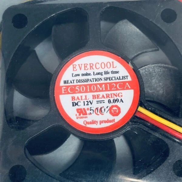 Evercool Cooling Fan 50 x 50 x 10 mm 3 Pin 12V Ec5010m12ca Pack of 6 Fans - Image 3 of 4