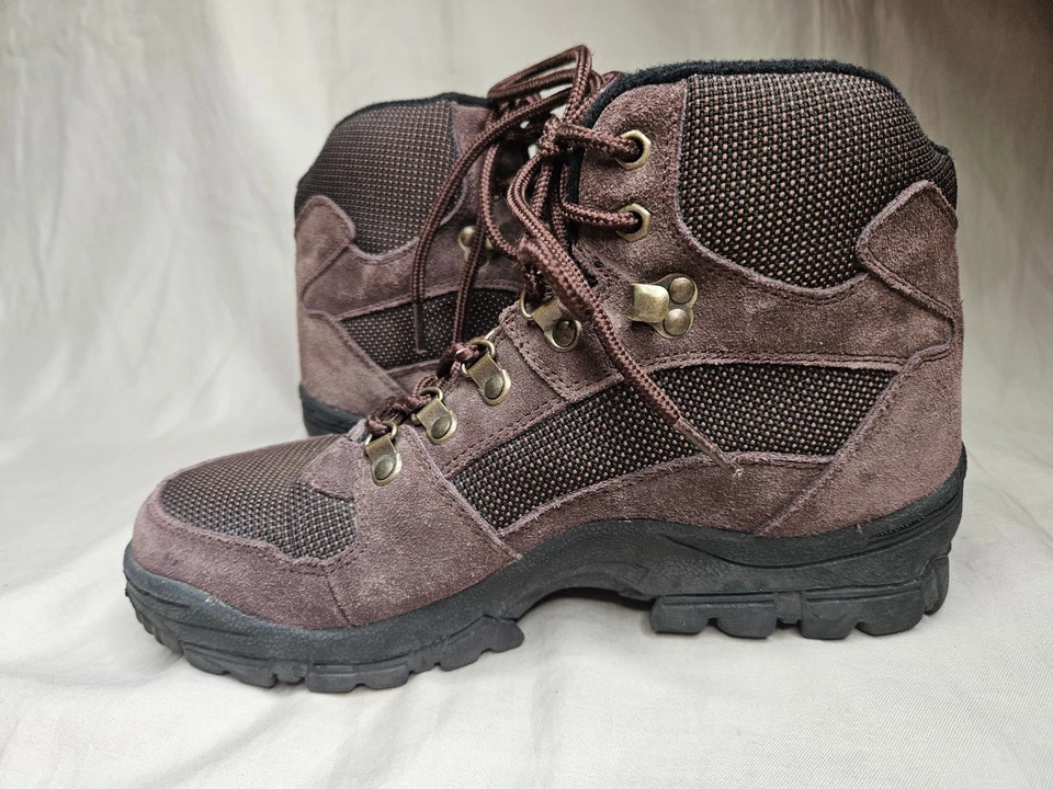 Botas de Senderismo Nevados Mid para Mujer Talla 7 Marrón Gamuza Con Cordones Aire Libre Trail Cómodas Foto 4 de 4