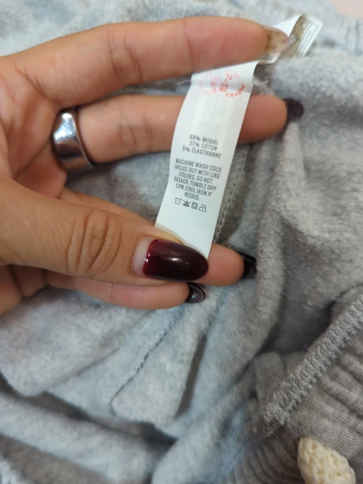 Aerie Pant FLEECE Flare  Pull On SOFT High Rise  GREY GRAY X Large Long Tall - Image 3 of 4