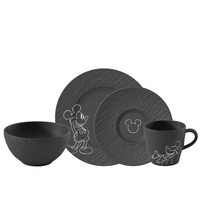 Villeroy & Boch Manufacture Rock Mickey Mouse FrüHstüCks-Set 4-Tlg. Im Gk