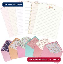 Stationary Paper and Envelopes Set, 24 PCS Writing Stationery Paper with 12 PCS