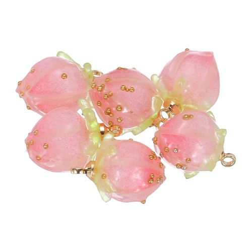 PATIKIL Perline a Forma di Fiore a Giglio in Vetro, 100pz Ciondolo Perline Forma Fiore Sfumato per Creazione Gioielli Fai Da Te Bracciali Orecchini