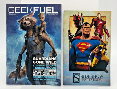 2013 Sideshow Collectibles Catalog & 2017 Geek Fuel Magazine #28  Marvel DC Star