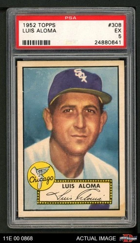 1952 Topps #308 Luis Aloma White Sox PSA 5 - EX