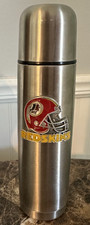 VINTAGE WASHINGTON REDSKINS FEDEX THERMOS NFL STAINLESS STEEL COFFEE