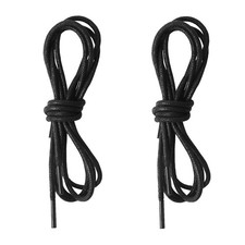 2 Pairs Waxed round Shoelaces, 2.5Mm Classic Oxford Shoe Laces for Formal