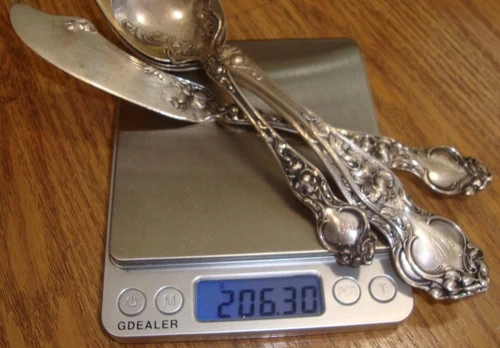 206g Sterling Silver Wallace RW&S Violet Flatware Not Scrap Silver 6.633 Troy Oz