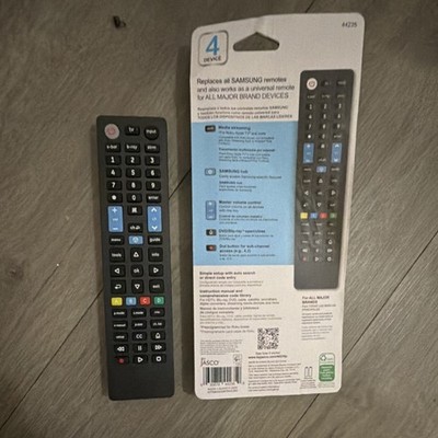 Jasco 44235 Universal Wireless Remote Control for Samsung, Black