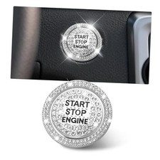 2PCS Bling Push Start Button Cover Sticker,Stylish Car Decor Push to Start