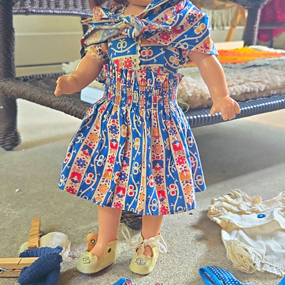 R&B Nancy Lee Doll Dress & Matching Shoes Plus Add'l Outfits