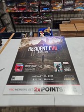 RESIDENT EVIL 7 PROMOTIONAL GAMESTOP POSTER 2016 CAPCOM RARE SURVIVAL HORROR