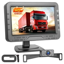 4.3'’ Backup Camera Kit, Wired Rear View Monitor kit IP69 Waterproof Night Vi...