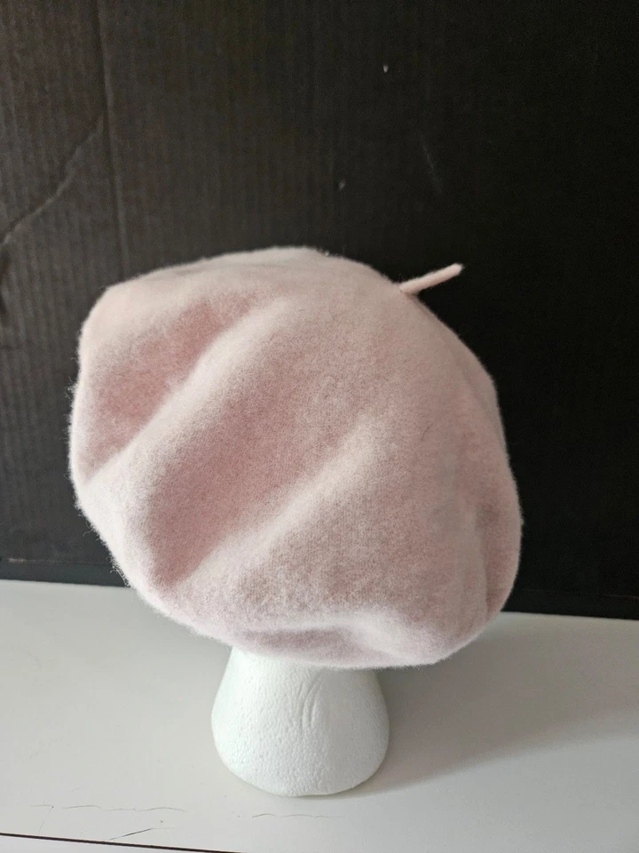 Parkhurst tradicional boina vasca sombrero 100 lana rosa claro Foto 3 de 4