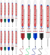 15 Pcs Long Head Deep Hole Marker, 20 Mm Long Nose Nib Deep Reach Metal Marking