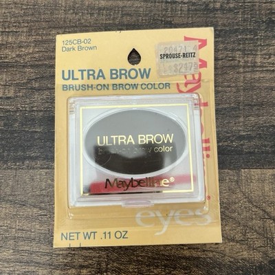 1979 Maybelline Ultra Brow Eyebrow Definer Dark Brown Matte Powder 0.11 oz