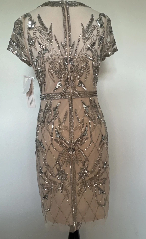 Aidan Mattox Beaded & Sequin Formal short Gown Sz 8 NWT  Absolutely Gorgeous - Image 2 of 4