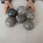 11.3LB 6 Natural Moss Agate Carnelian Quartz Crystal Geode Sphere Ball Healing — photo 1