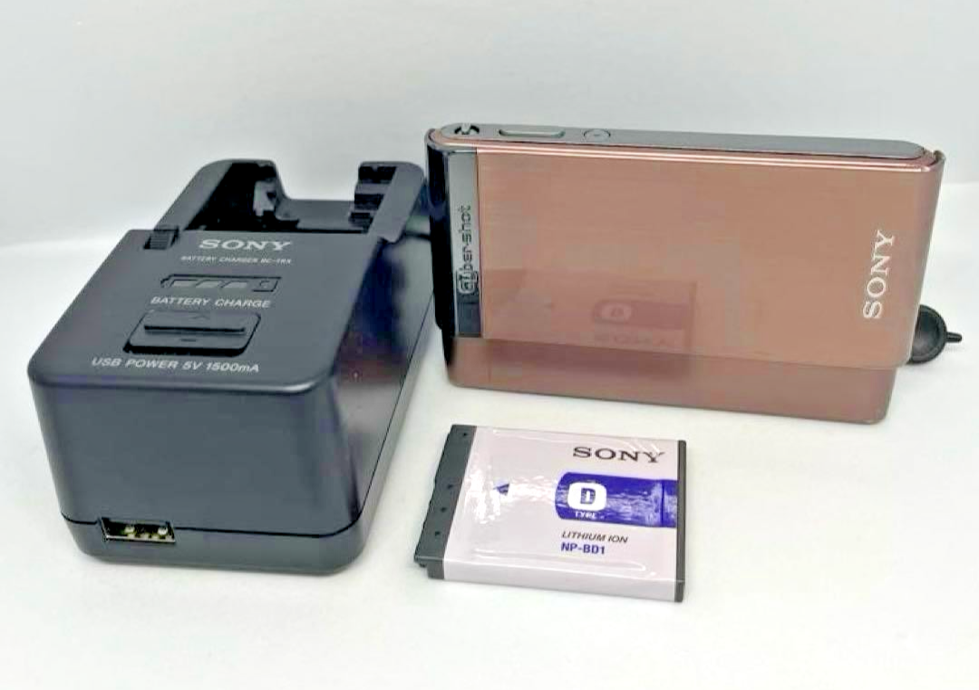 Sony Cyber-shot DSC-T90 Brown 12.1MP Digital Camera Slim 4x Zoom