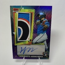 HERIBERTO HERNANDEZ 2026 TOPPS FINEST RPA ROOKIE PATCH PURPLE RC AUTO /75