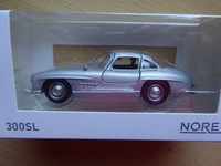 Mercedes Benz 300 Sl Silber FlüGeltüRer Oldtimer Modelauto Ca.10Cm Neu 1:43